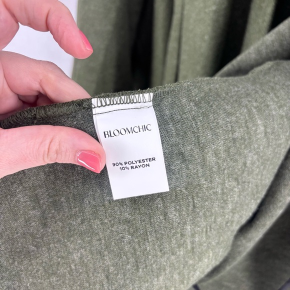 BloomChic Green A Line Button Jacket Flared Sleeve Plus Women’s Size 22 24 - Picture 5 of 9